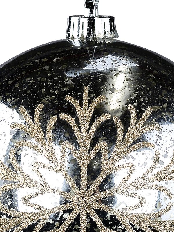 Silver Whimsical Grand Mercury Snowflake Bauble | 15cm — image 3