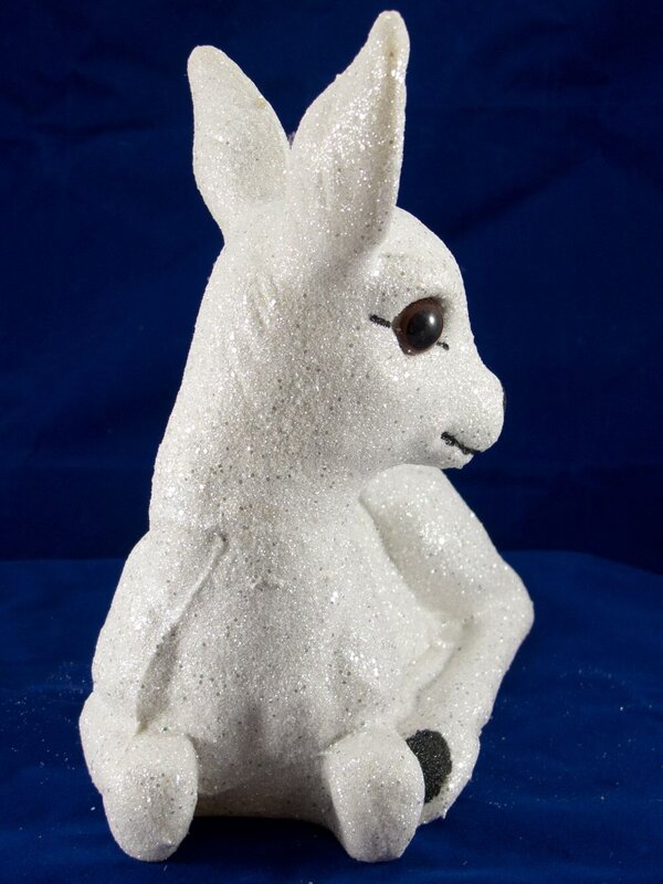 Sitting Glittered Baby Deer Ornament - 24cm
