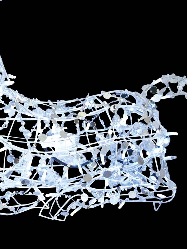 Sitting LED Reindeer With Reflective Sequins Light Display - 1m — image 4