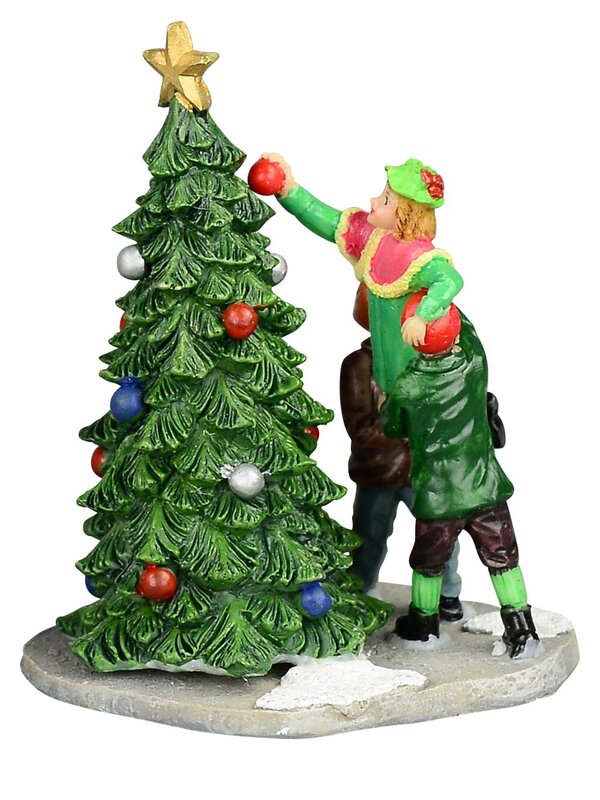 Snow Covered Trees With Christmas Theme Characters - 6 Piece Set