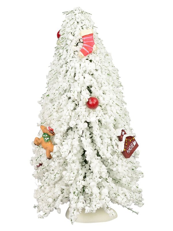 Snow Covered Trees With Christmas Theme Characters - 6 Piece Set