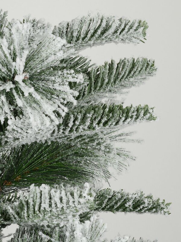 Snow Dusted Hinged Pine Christmas Tree With 626 Tips - 1.8m