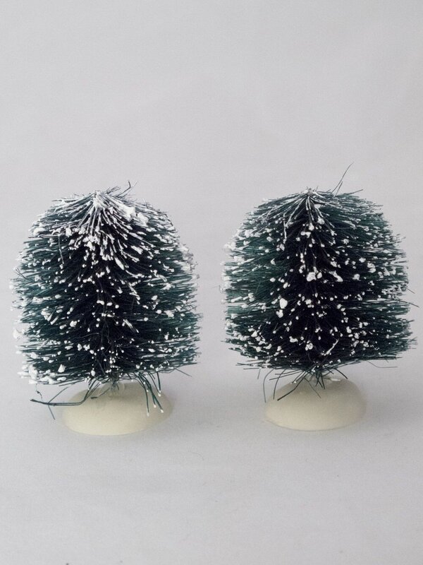 Snow Tipped Green Pine Trees Figurine Set - 9 Pieces — image 6