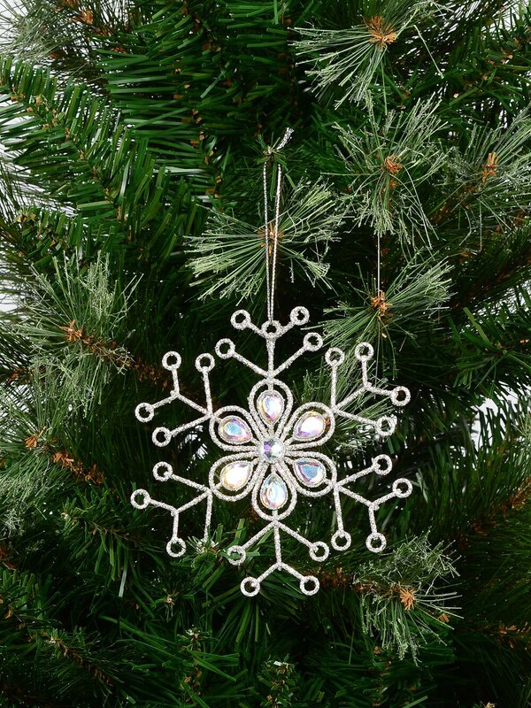 Snowflake & Encrusted Diamante Whimsical Essential Ornament | 12cm — image 2