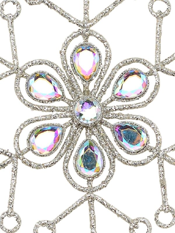 Snowflake & Encrusted Diamante Whimsical Essential Ornament | 12cm — image 3