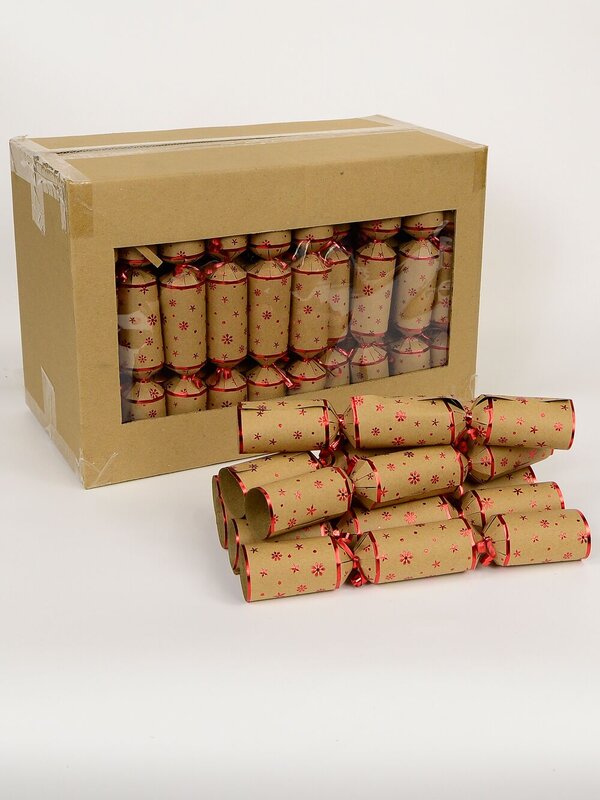 Snowflake & Star Design Craft Paper Christmas Cracker Bon Bons - 50 x 28cm