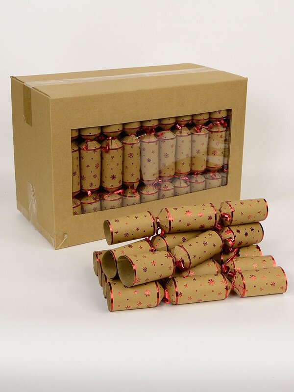 Snowflake & Star Design Craft Paper Christmas Cracker Bon Bons - 50 x 28cm