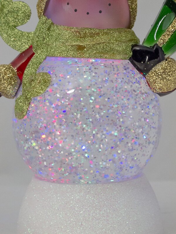 Snowman Illuminated Snow Globe Ornament - 22cm — image 8