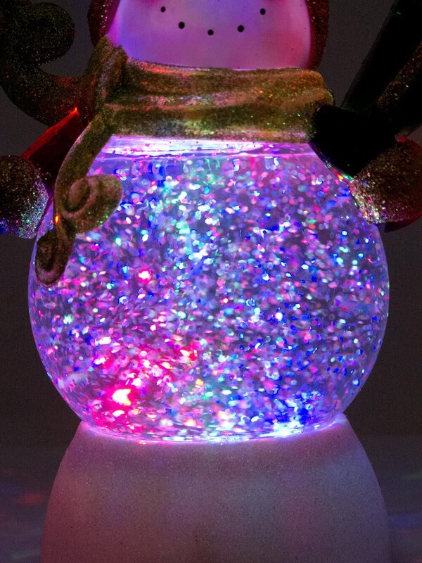 Snowman Illuminated Snow Globe Ornament - 22cm — image 7