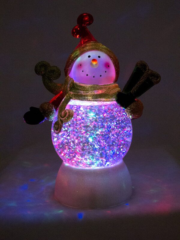 Snowman Illuminated Snow Globe Ornament - 22cm — image 3