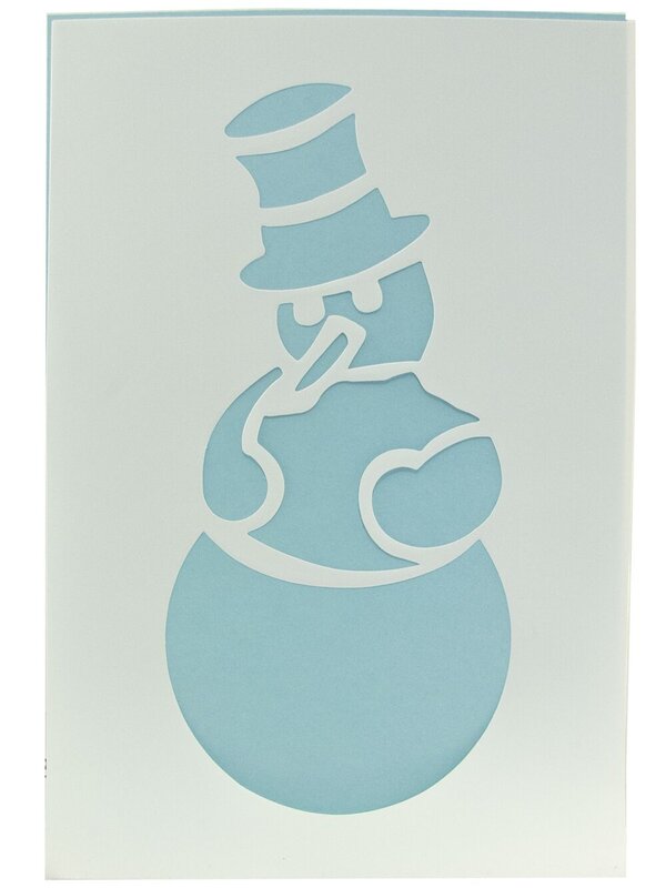 Snowman Window Stencil - 25cm