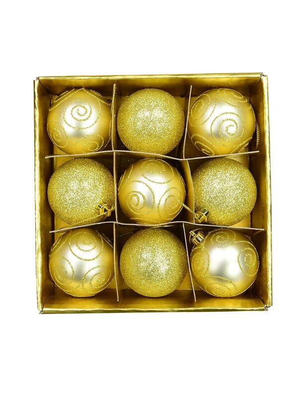 Soft Gold Glitter & Matte Gold With Gold Glitter Swirls - 9 x 60mm