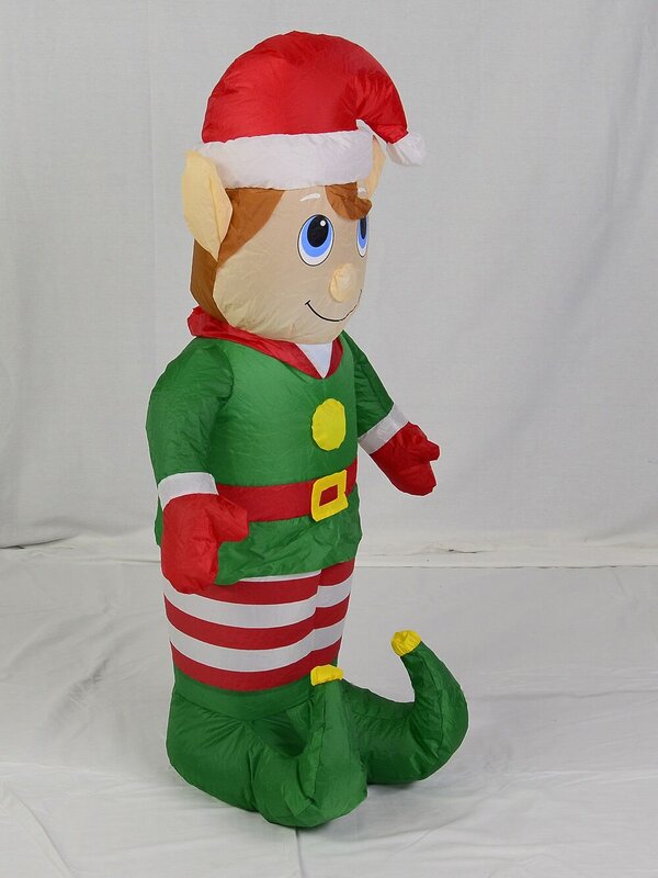 Standing Boy Elf Illuminated Inflatable - 1.2m