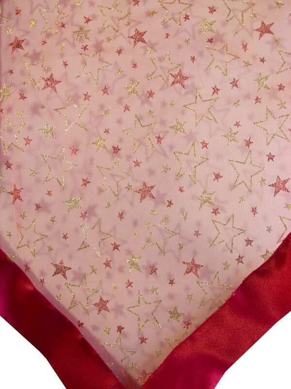 Star Pattern Red Organza Table Runner - 1.5m