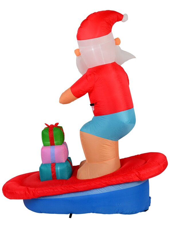 Surfs Up Santa On Surfboard Illuminated Christmas Inflatable Display - 1.8m — image 5