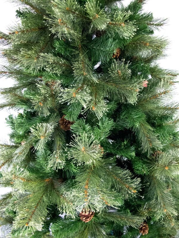 Swiss Pine Christmas Tree With Shortleaf Pine Cones & Twigs - 1.8m — image 2