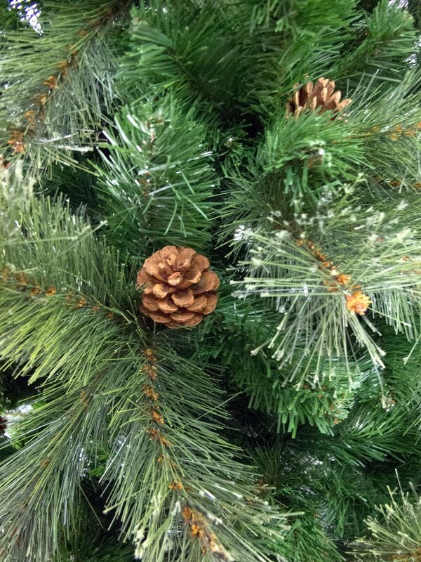 Swiss Pine Christmas Tree With Shortleaf Pine Cones & Twigs - 1.8m — image 3