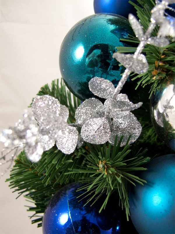 Table Top Trees - Pre-Decorated With Baubles, Twigs & Ribbon - 64cm