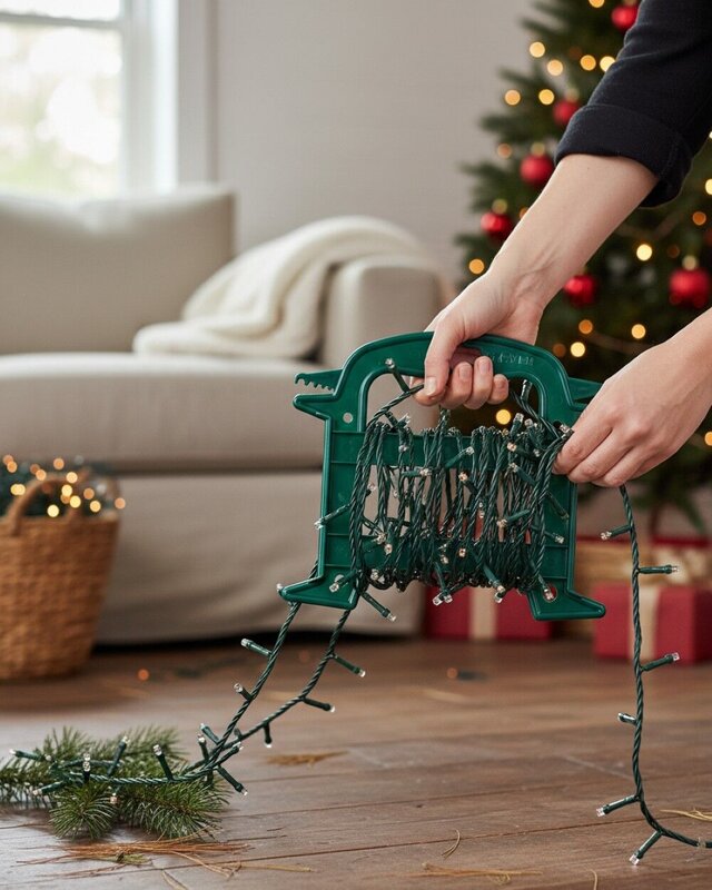 Tangle Free String Light Reel Storage | Ergonomic Wind Up Organiser — image 3