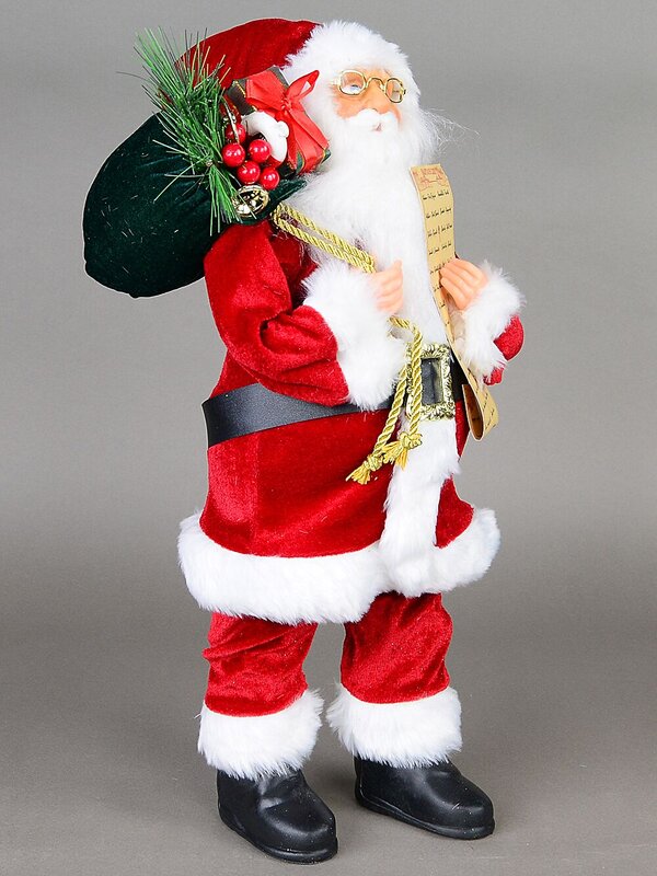 Traditional Father Christmas With Gift Sack & List Decorative Ornament - 46cm — image 3