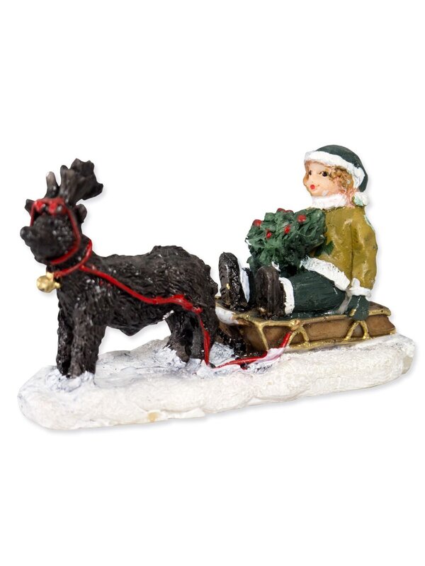 Traditional Polyresin Town Scene Figurines - 12 Pieces