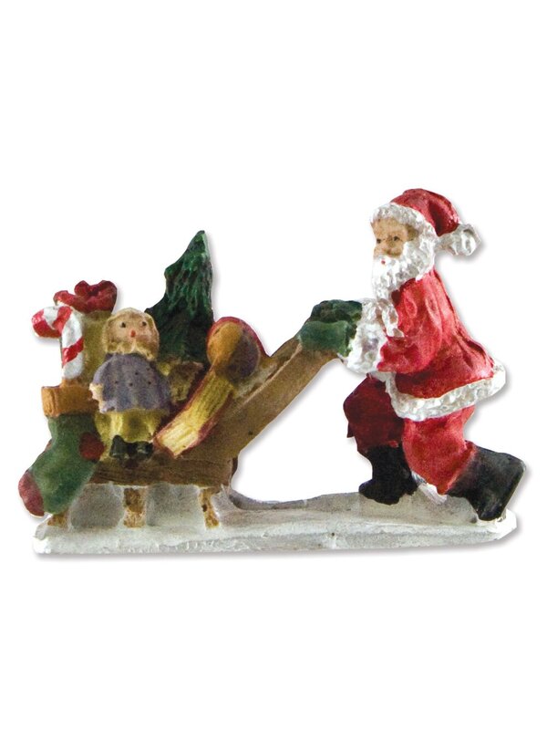 Traditional Polyresin Town Scene With 2 Styles & Figurines - 9 Piece