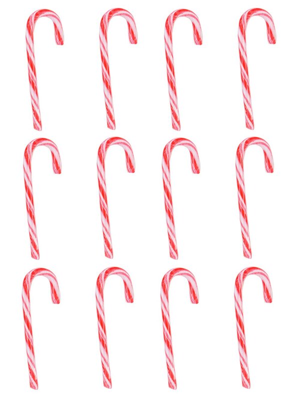 Traditional Red & White Candy Cane Decoration Lollies - 12 pack — image 3