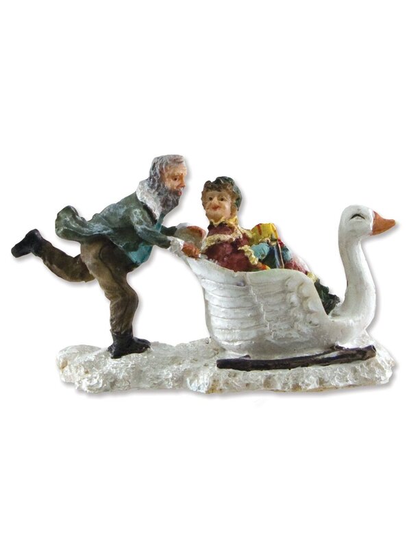 Traditional Resin Figurine Town Scene - 9 Piece