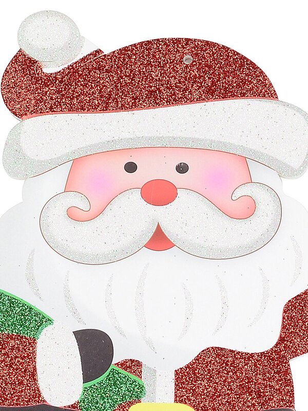 Traditional Santa ' Ho Ho Ho ' Double Sided Wall Decoration - 38cm