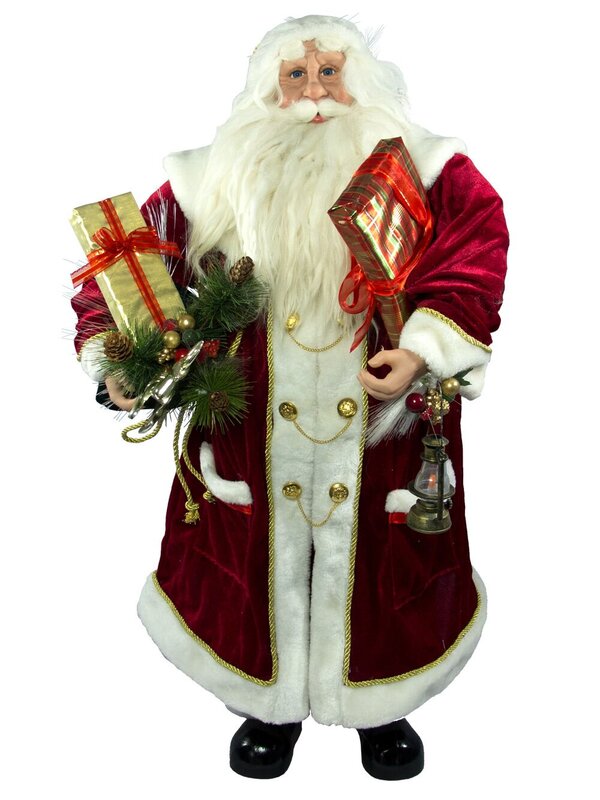 Traditional Santa With Gifts Fibre Optic Animation - 90cm — image 2