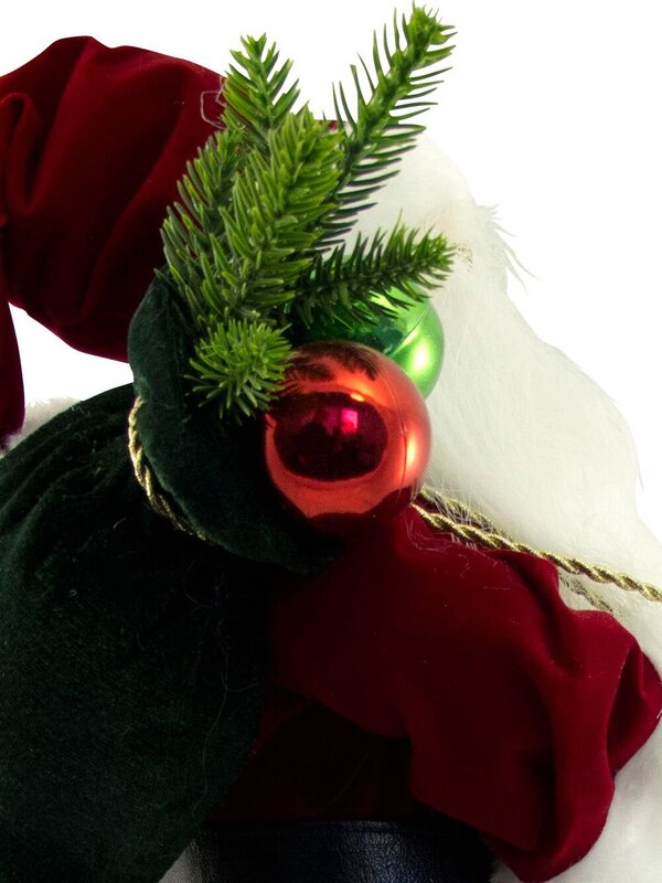 Traditional Suit Standing Decorative Santa With Sack - 46cm — image 7