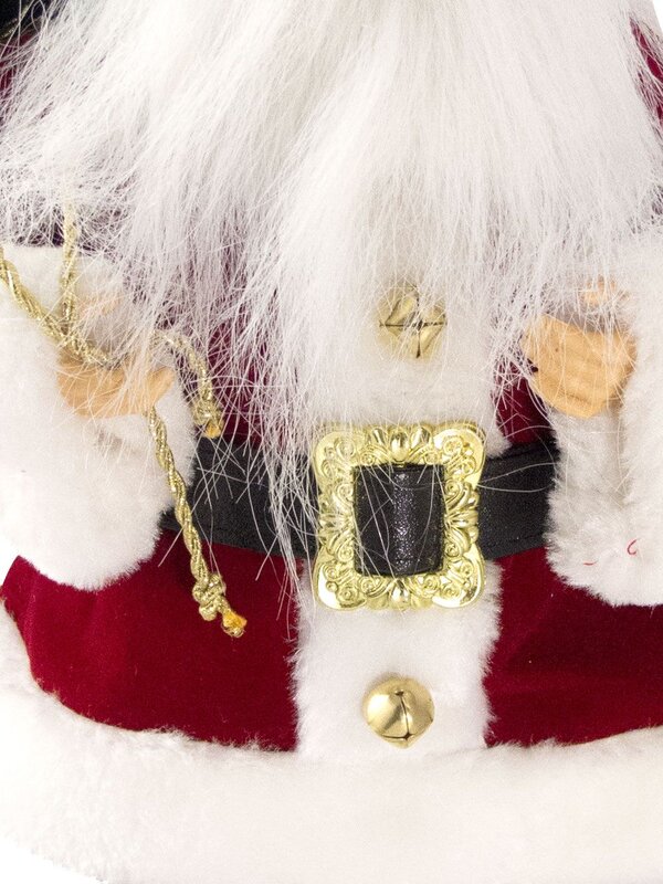 Traditional Suit Standing Decorative Santa With Sack - 46cm — image 8