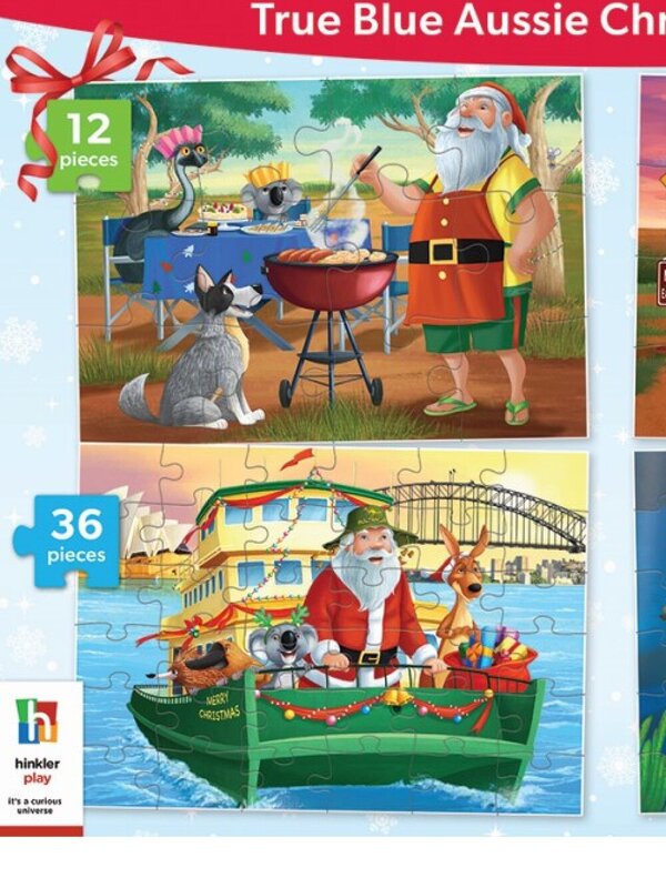 True Blue Aussie Christmas With Santa Jigsaw Puzzles - 4 Set — image 2