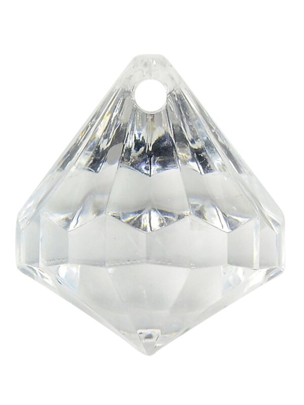 Turquoise & Clear Diamante Christmas Tree Hanging Decorations - 18 x 35mm — image 2