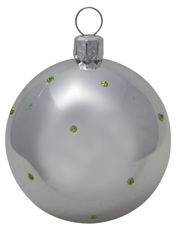 Turquoise, Lime & Silver Baubles With Assorted Patterns - 9 x 60mm — image 4