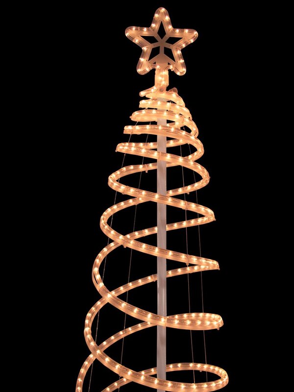 Warm White 3D Rope Light Spiral Tree - 1.8m — image 2