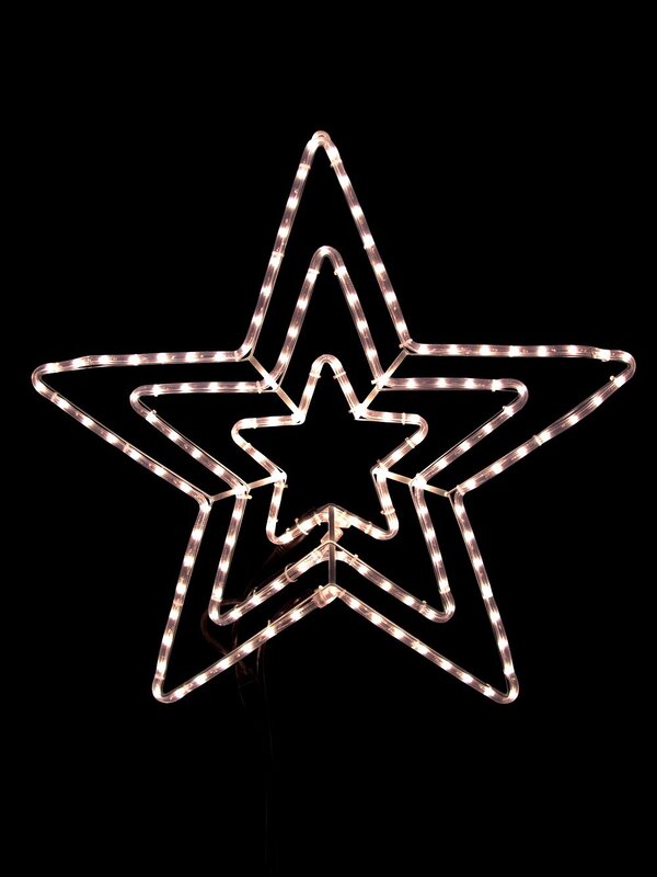 Warm White 5 Point Star Rope Light Silhouette - 70cm — image 2
