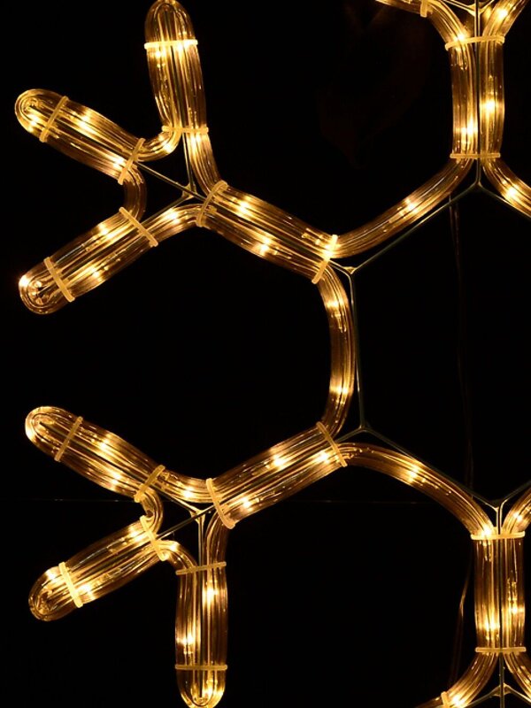 Warm White LED Branched Star Snowflake Rope Light Silhouette - 50cm — image 4
