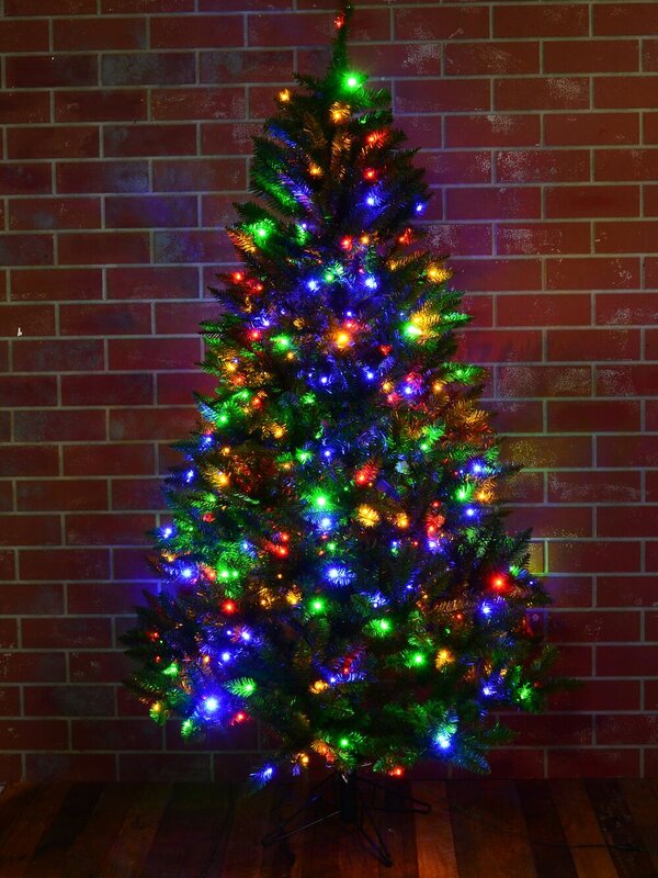 Warm White & Multi Colour Pre-Lit Christmas Tree With 728 Tips - 1.9m — image 6