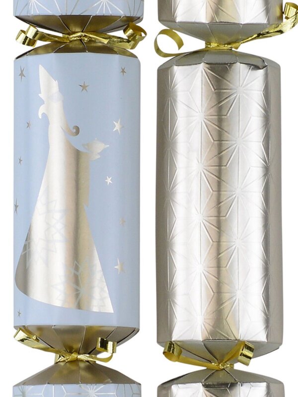 White & Gold With Stars & Magus Christmas Cracker Bon Bons - 10 x 36cm — image 2