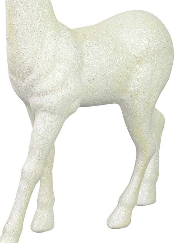 White & Iridescent Glittered Standing Christmas Reindeer Ornament - 45cm — image 3