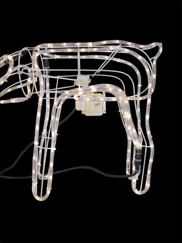 White LED 3D Grazing Doe Rope Light - 46cm — image 5
