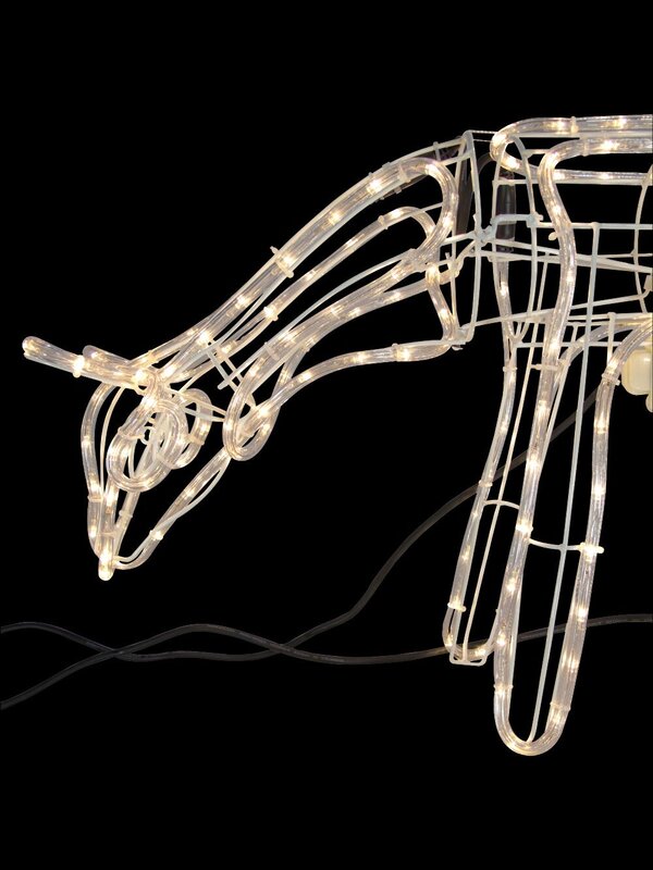 White LED 3D Grazing Doe Rope Light - 46cm — image 3