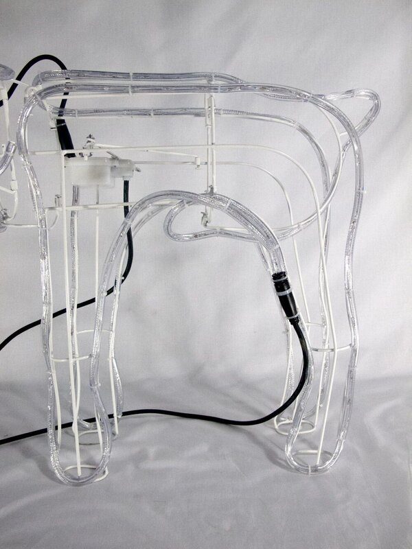 White LED Large 3D Standing Buck Rope Light Display - 95cm — image 7