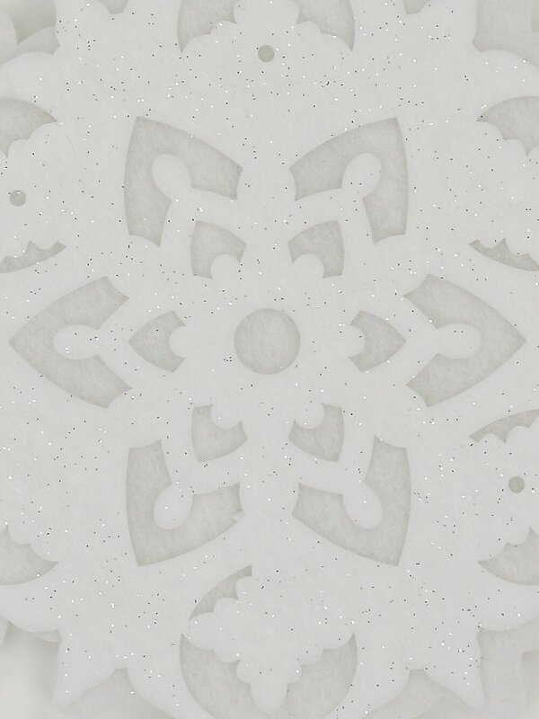 White Snowflake Dacron Hanging Motif - 40cm