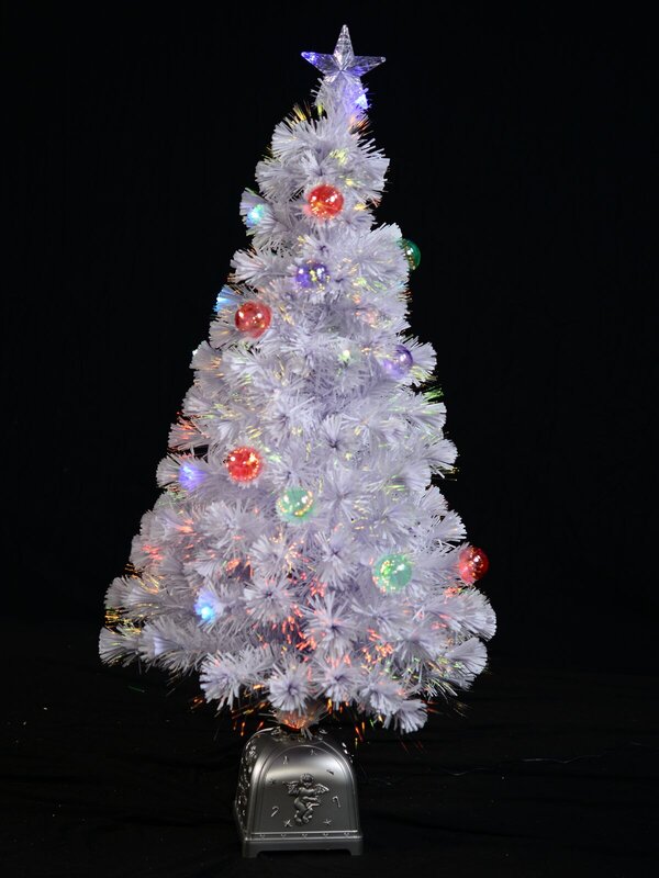 Winter Ice White Multi Colour LED & Fibre Optic Christmas Tree - 1.2m — image 6