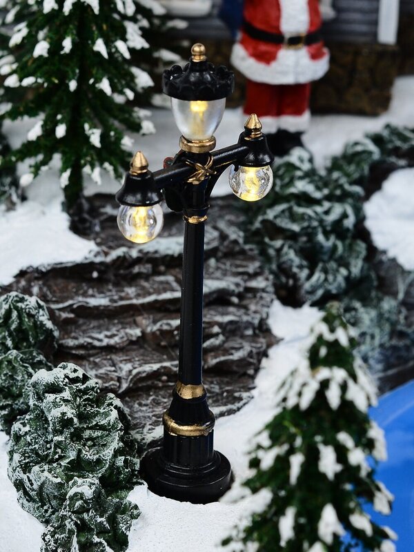 Winter Pond Fun Christmas Village Scene With Church, Carousel & Band - 60cm — image 10