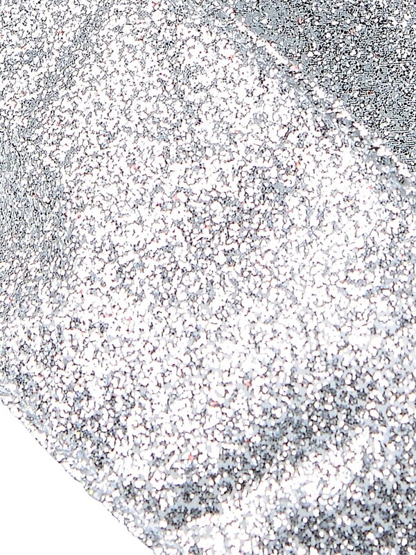 Wired Silver Glitter Ribbon With Glitter Edging | 3m x 63mm