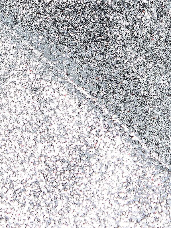 Wired Silver Glitter Ribbon With Glitter Edging | 3m x 63mm