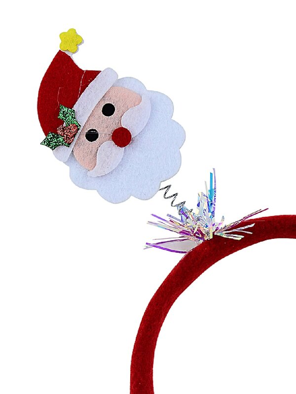 Wobbly Santa Springs Headband With Iridescent Tinsel | One Size Fits Most — image 3